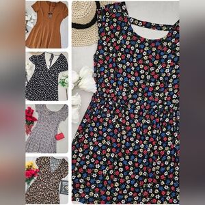 Lot of 5 Floral & Skater Mini Dresses | Size Junior L